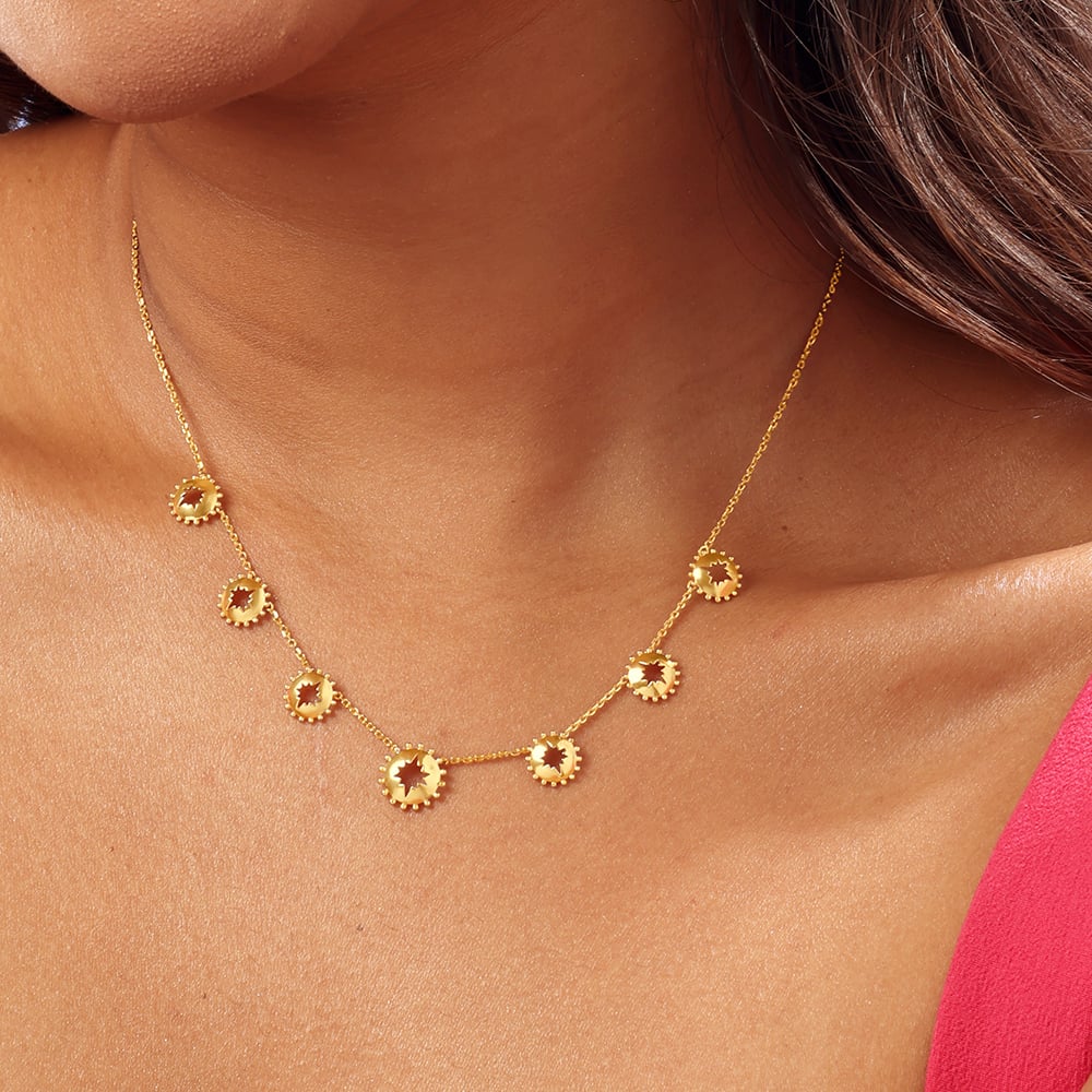 Delicate Radiant Gold Necklace,,hi-res image number null