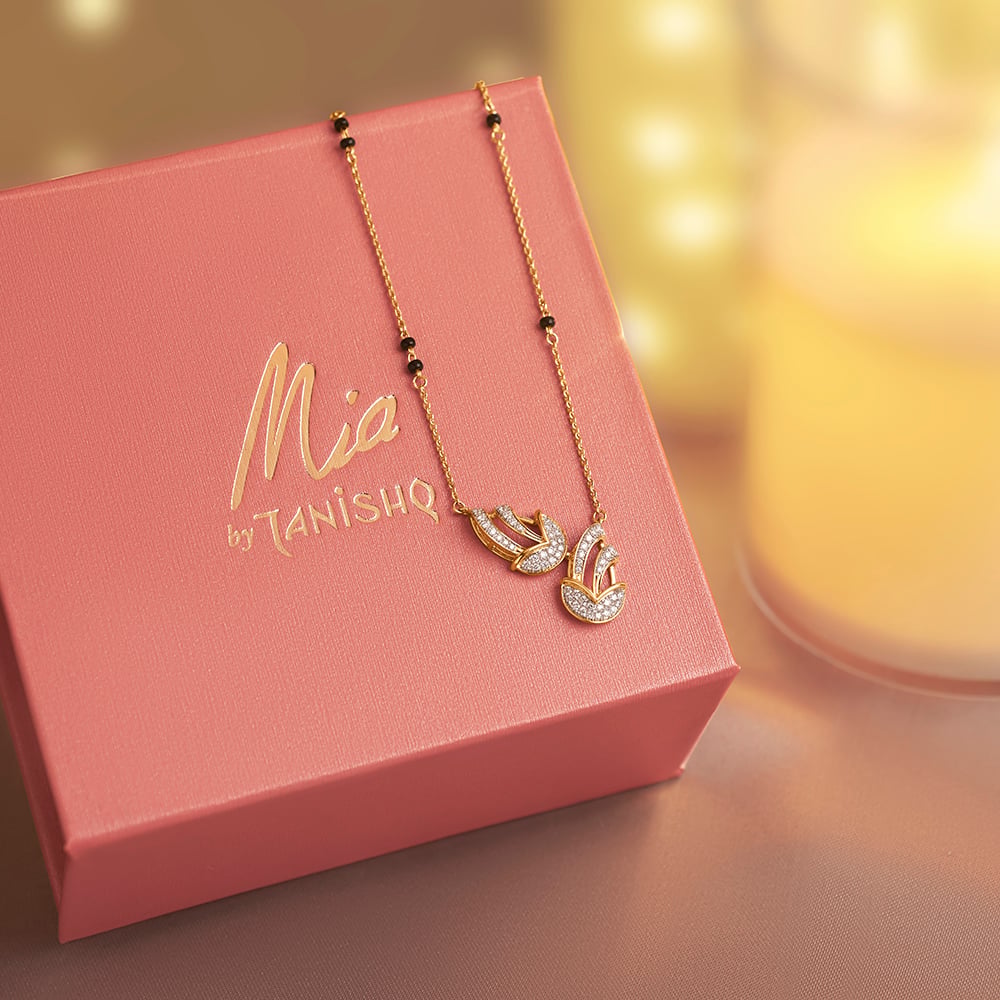 Radiant Angled Diamond Mangalsutra,,hi-res image number null