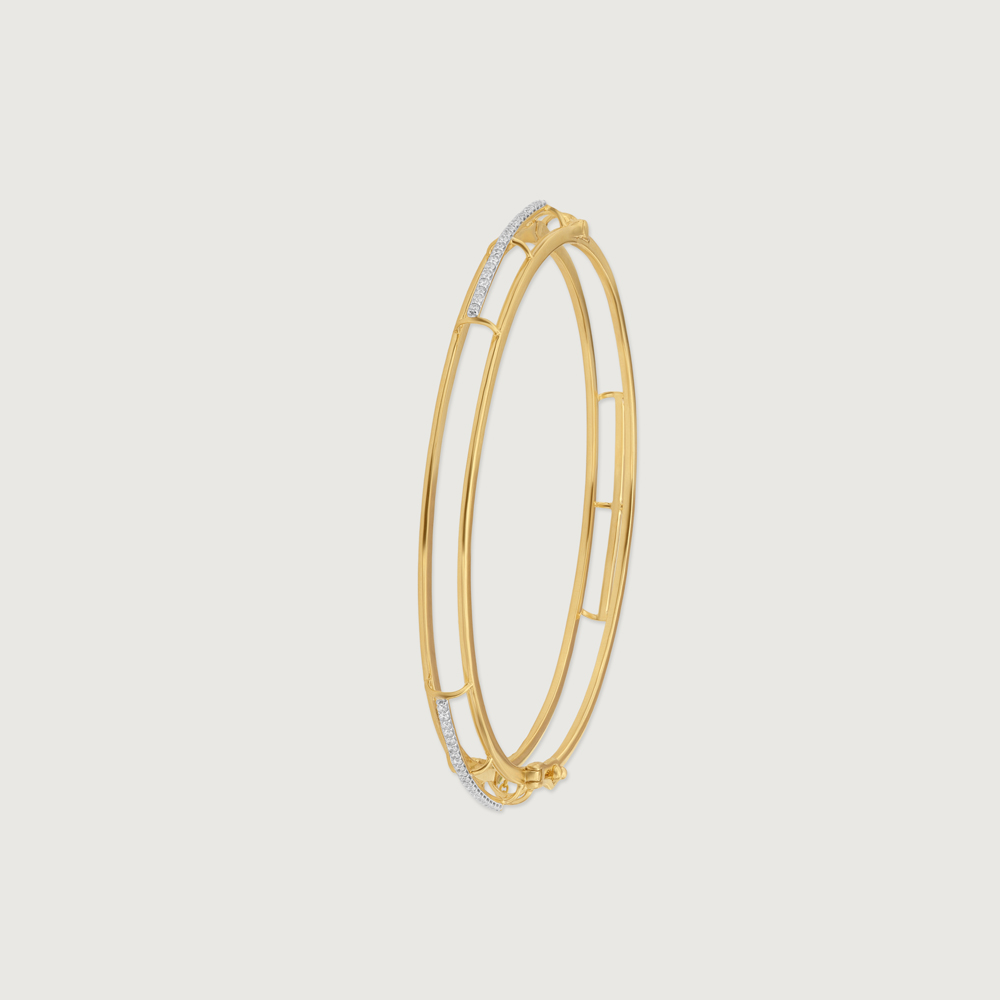 Sleek Linear Diamond Bangle,,hi-res image number null