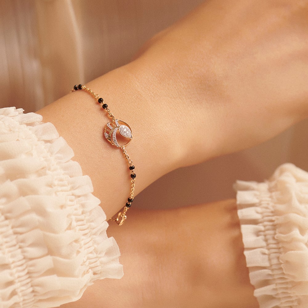 Auspicious Radiant Diamond Mangalsutra Bracelet,,hi-res image number null