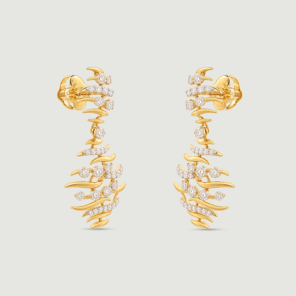 Floating Diyas Diamond Drop Earrings,,hi-res image number null