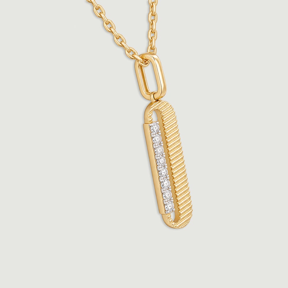 Sleek Linear Diamond Pendant,,hi-res image number null