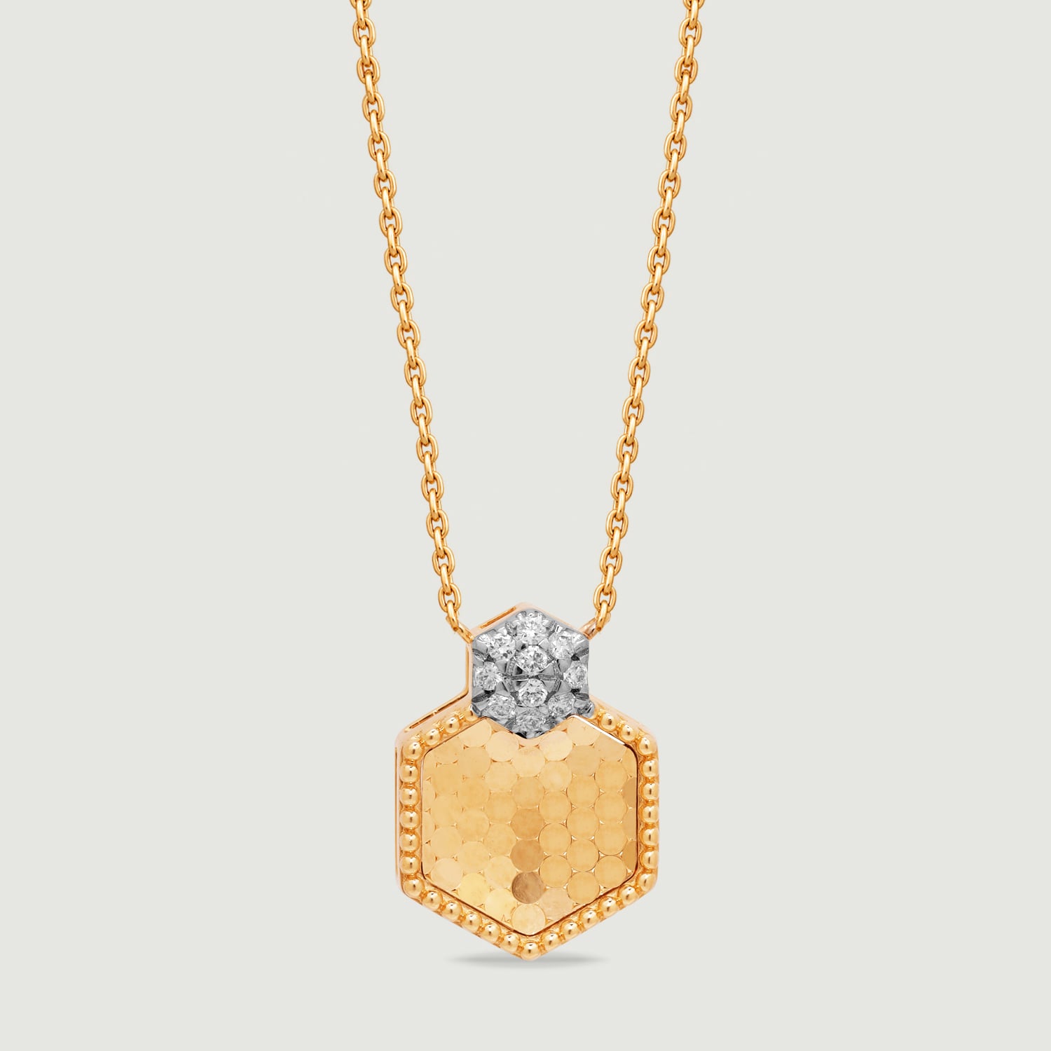 Luminous Hexagonal Diamond Necklace,,hi-res image number null