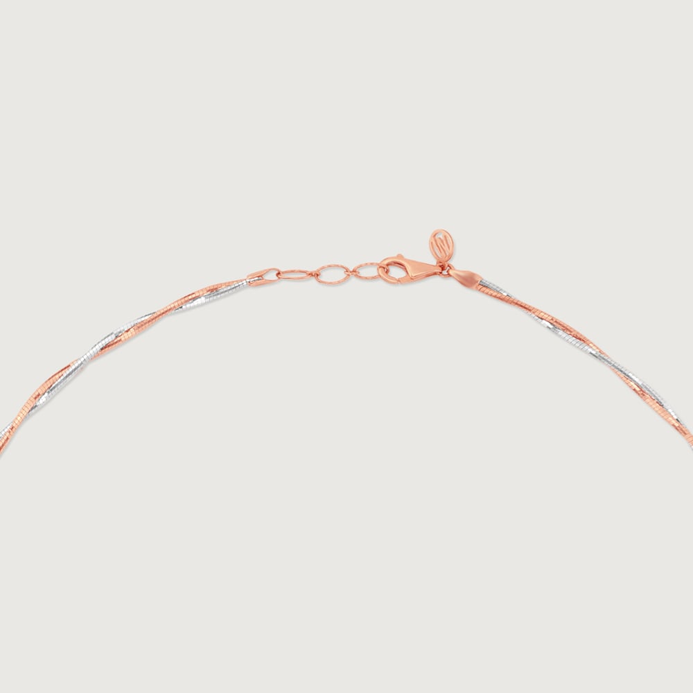 Sleek Interwoven Omega Gold Chain,,hi-res image number null