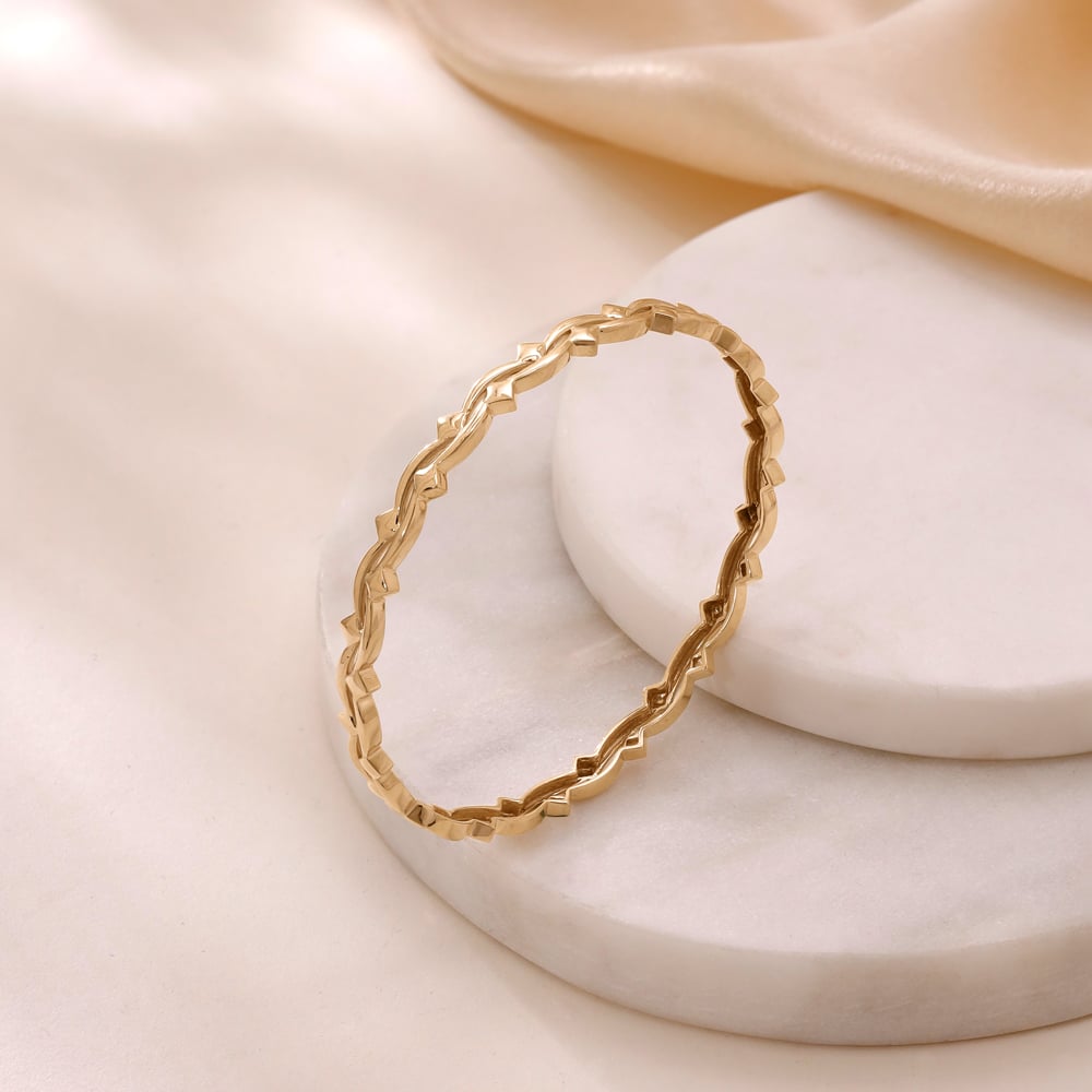Fluid Weave Gold Bangle,,hi-res image number null