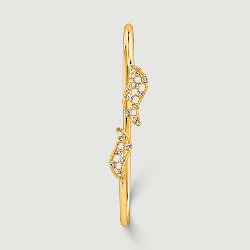 Edgy Checkered Diamond Bangle,,hi-res image number null