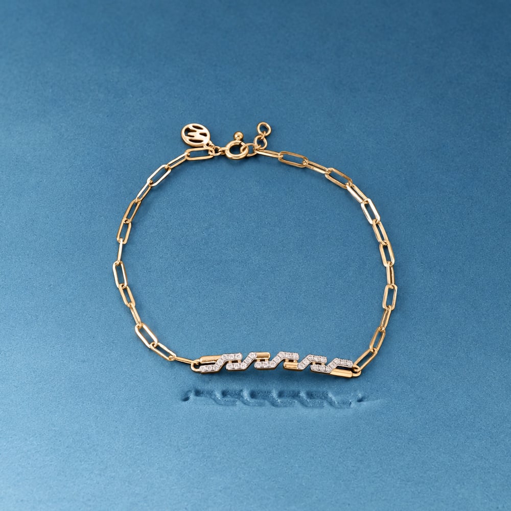 Dynamic Geometric Diamond Bracelet,,hi-res image number null