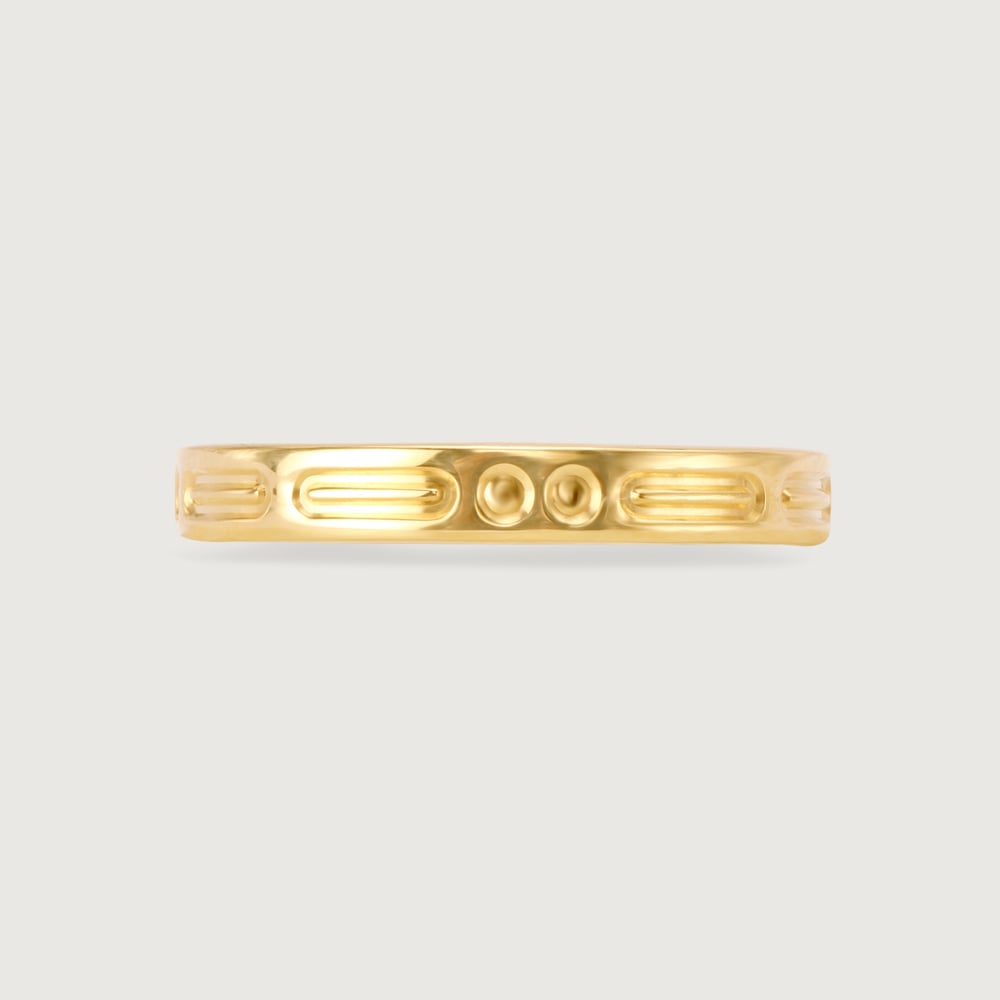 Heartfelt Band 18KT Gold Couple Ring-Single Piece,,hi-res image number null