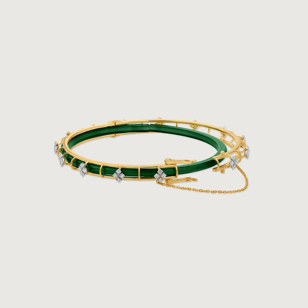 Charming Floral Diamond Bangle,,hi-res image number null