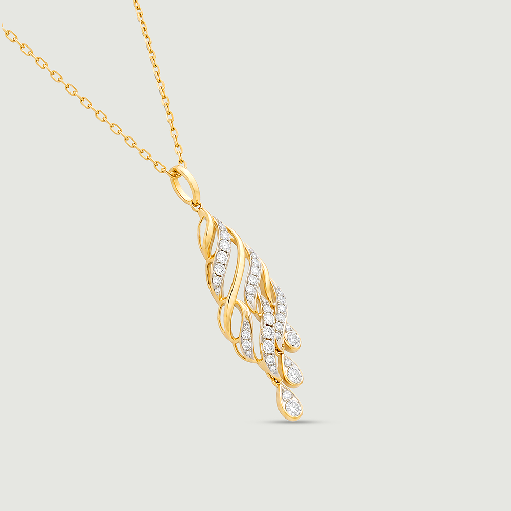 Luminous Rippling Diamond Pendant,,hi-res image number null