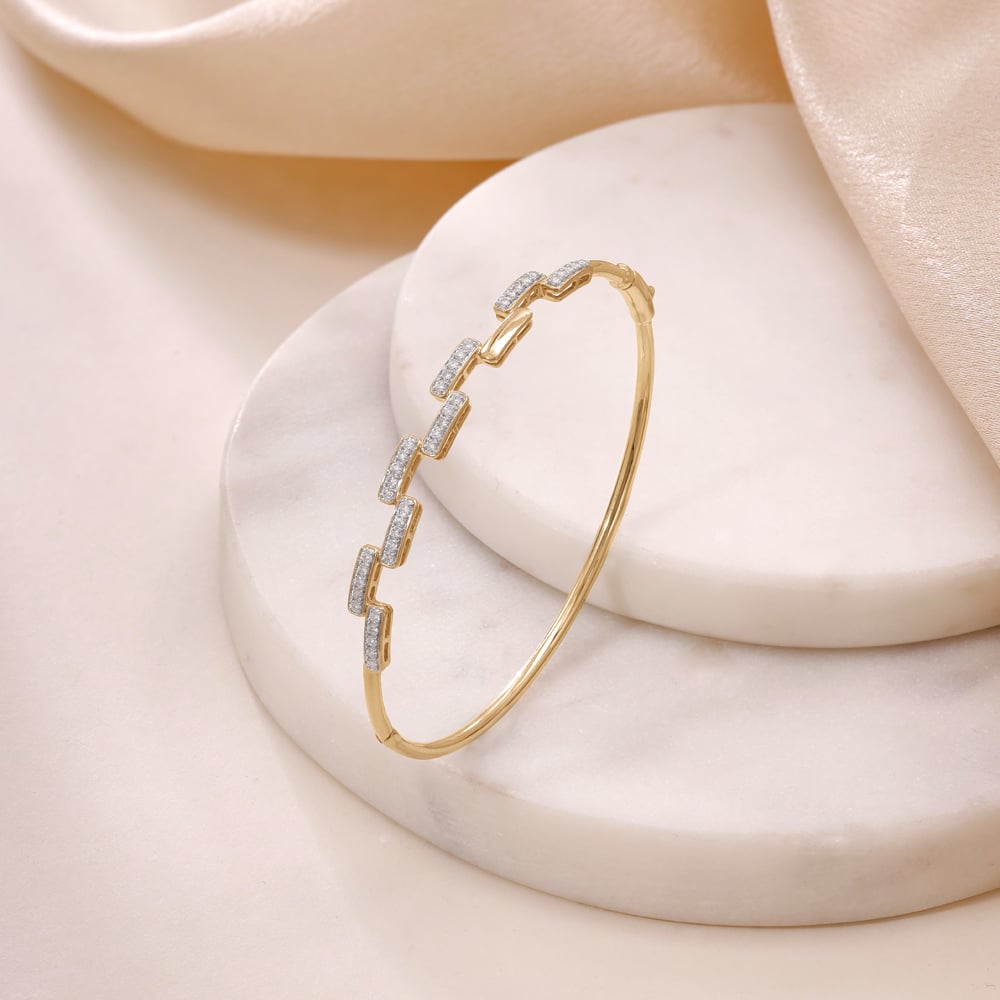 Linear Balance Diamond Bangle,,hi-res image number null