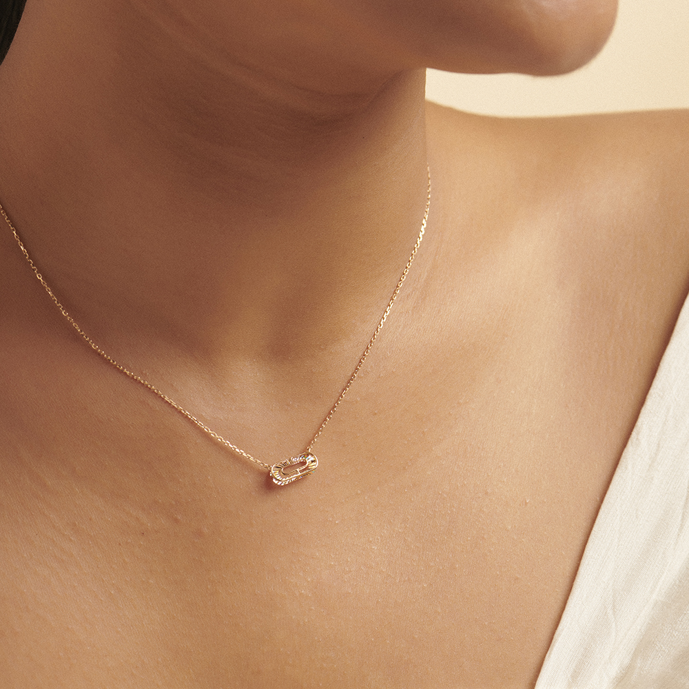 Sleek Linear Gold Necklace,,hi-res image number null
