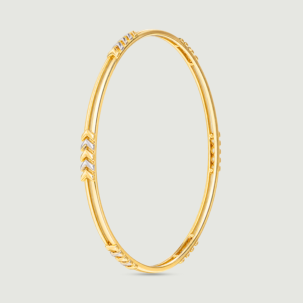Sleek Directional Gold Bangle,,hi-res image number null