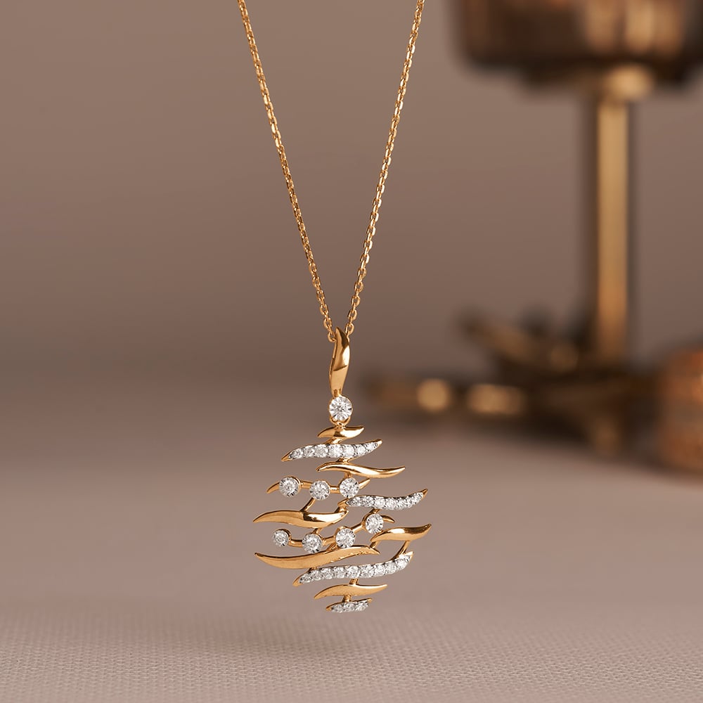 Floating Diyas Diamond Pendant,,hi-res image number null