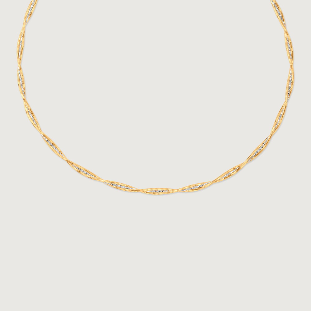 Radiant Sculptural Omega Gold Chain,,hi-res image number null
