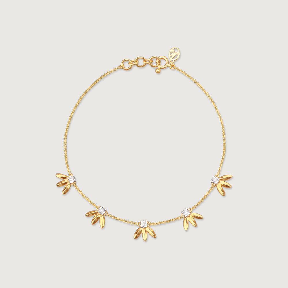 Playful Sparkle Leaf Diamond Bracelet,,hi-res image number null