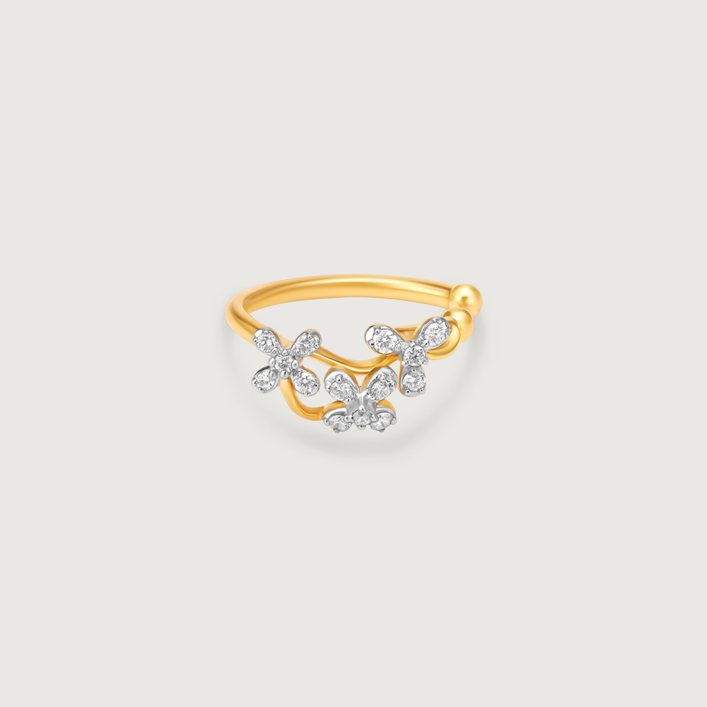 Floral Quilt Diamond Ear Cuff,,hi-res image number null