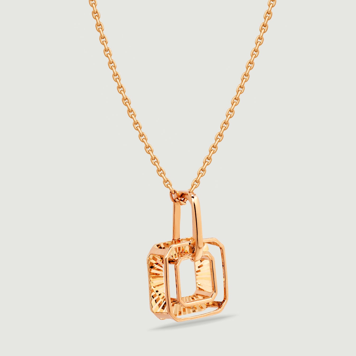 Sleek Radiant Gold Pendant,,hi-res image number null