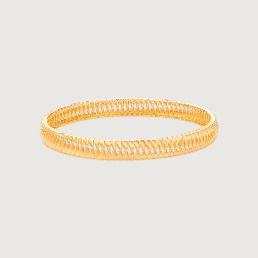 Radiant Textured Gold Bangle,,hi-res image number null