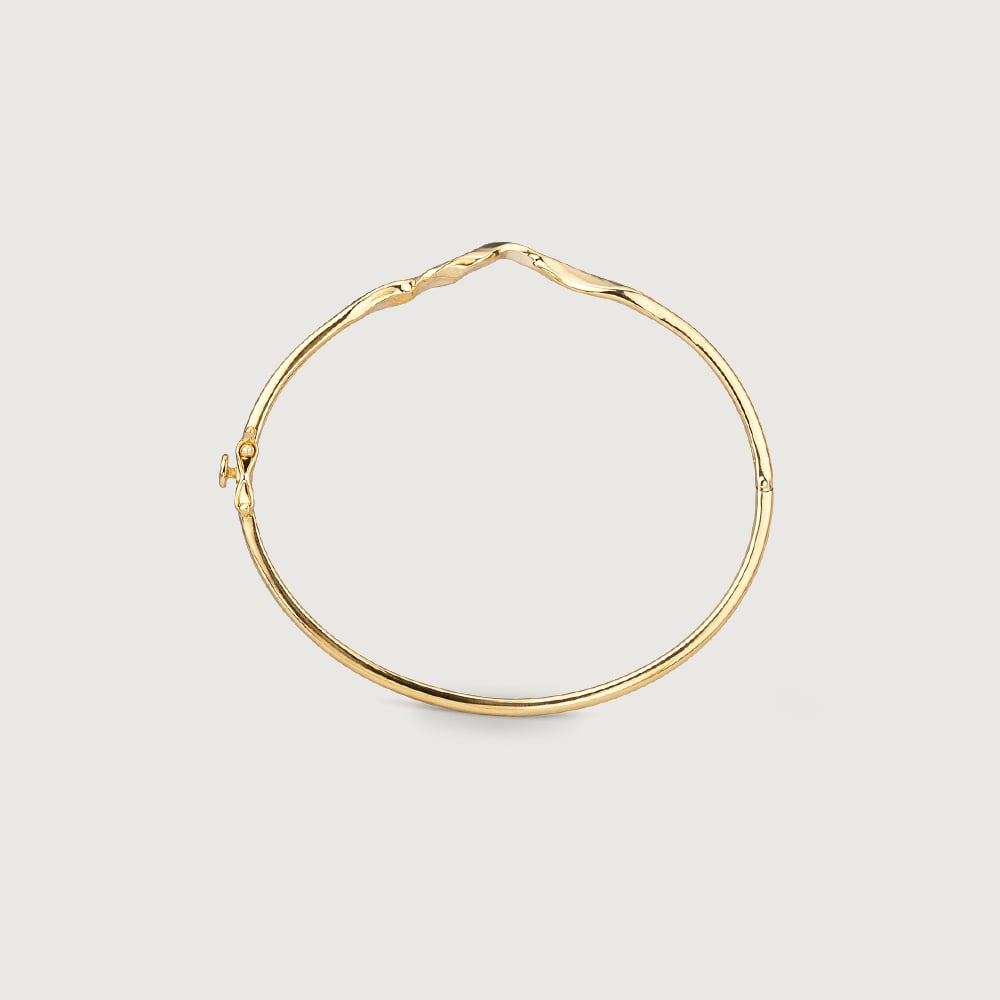 Fluid Sculpted Gold Bangle,,hi-res image number null