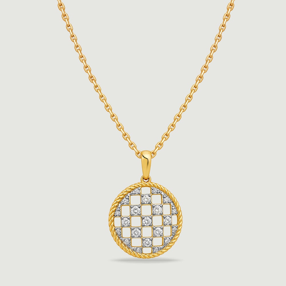 Bold Geometric Gold Pendant,,hi-res image number null