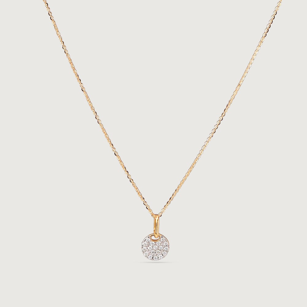 Elegant Cluster Diamond Gold Necklace,,hi-res image number null