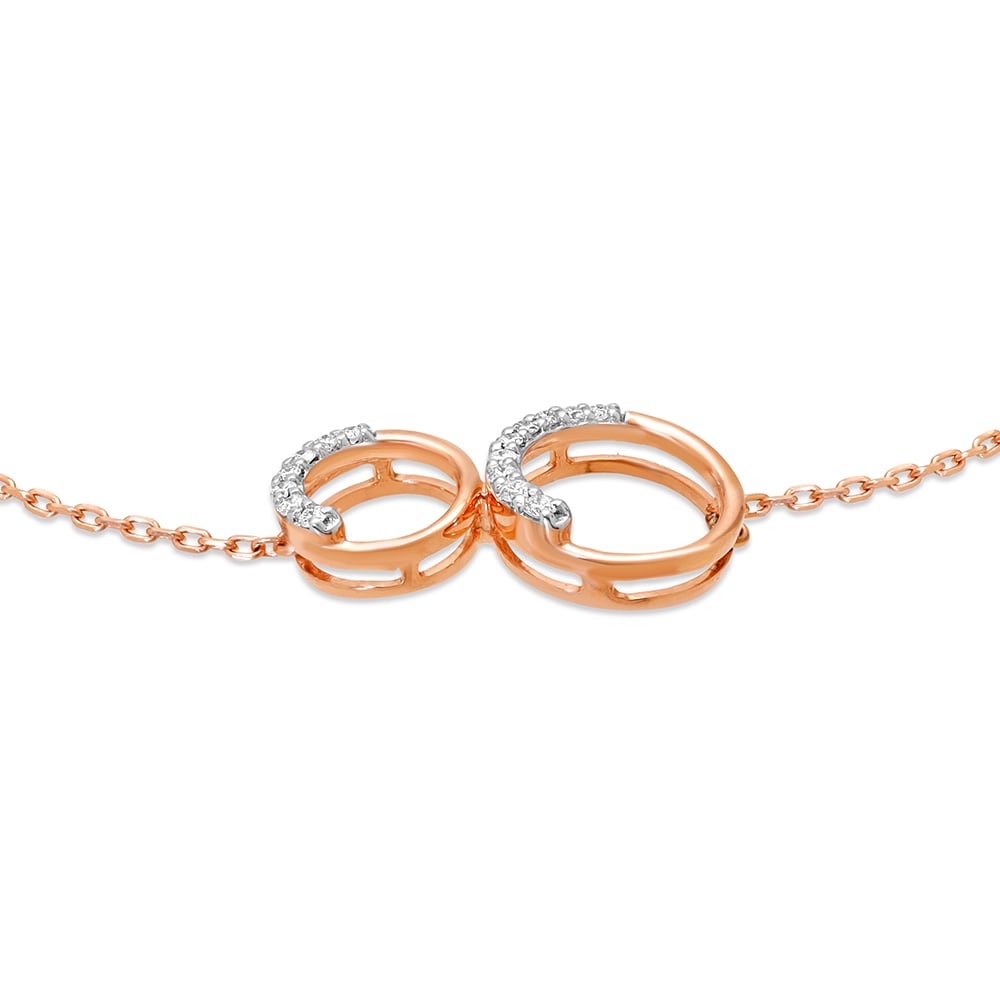 14KT Rose Gold Enthralling Circles Diamond Bracelet,,hi-res image number null