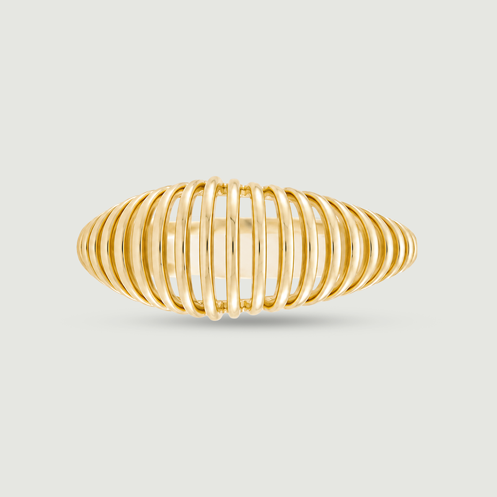 Sleek Linear Gold Ring,,hi-res image number null