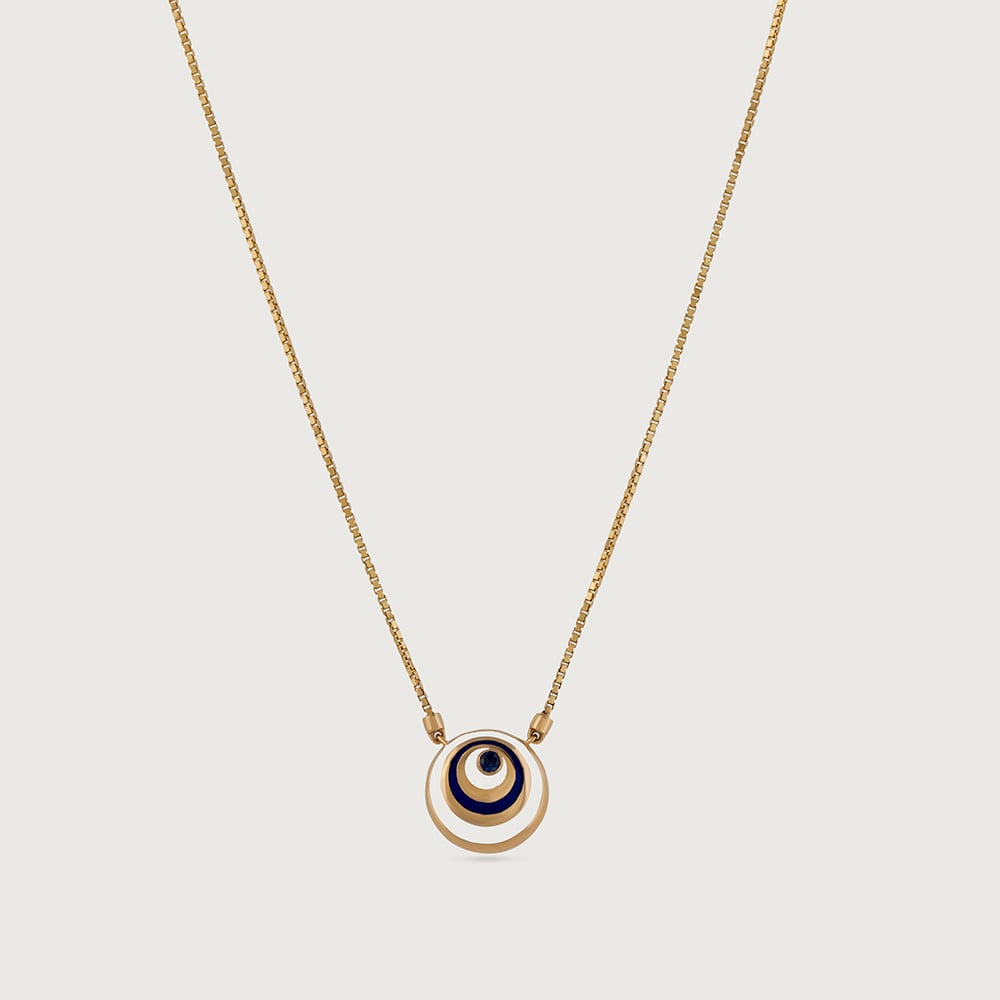 Orbital Aura Evil Eye Gold Necklace,,hi-res image number null