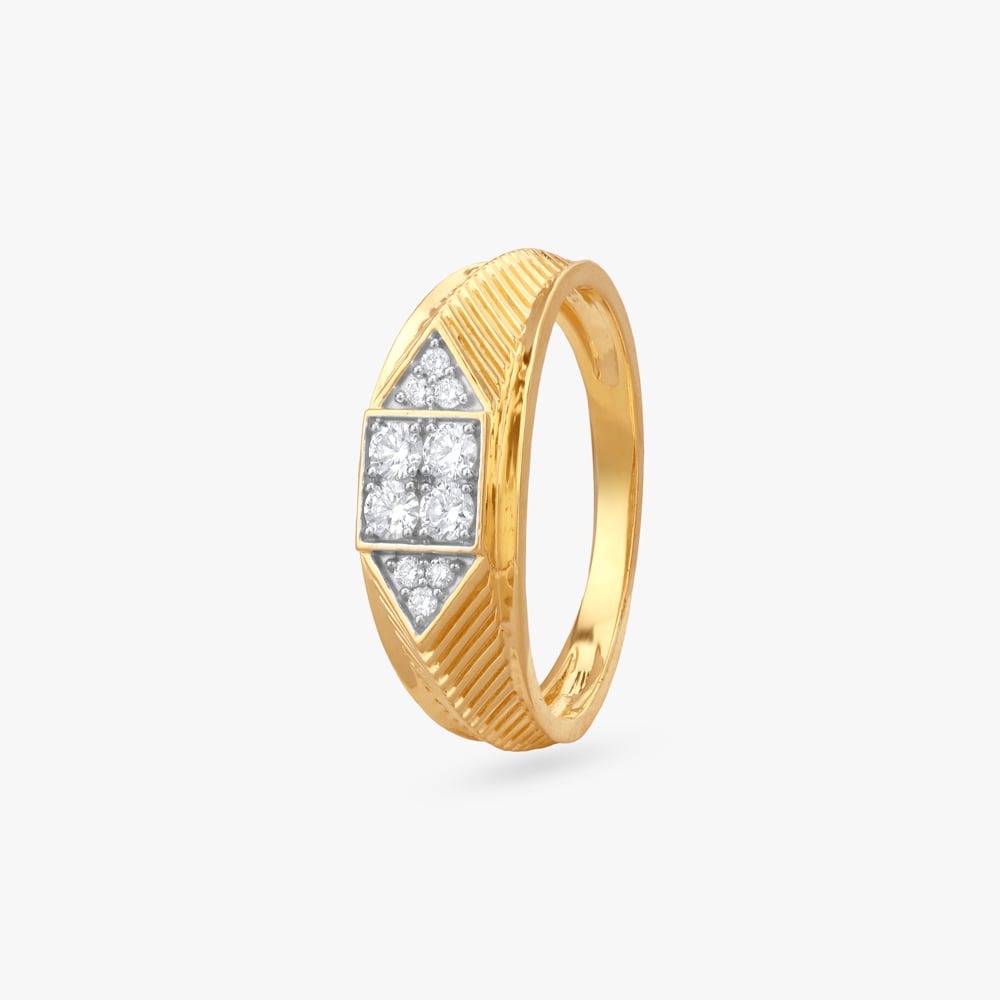 

Regal Crest Diamond Finger Ring for Men