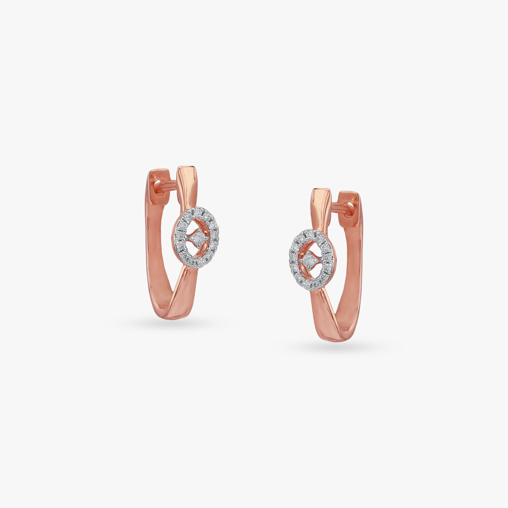 

Halo Loop Diamond Hoop Earrings