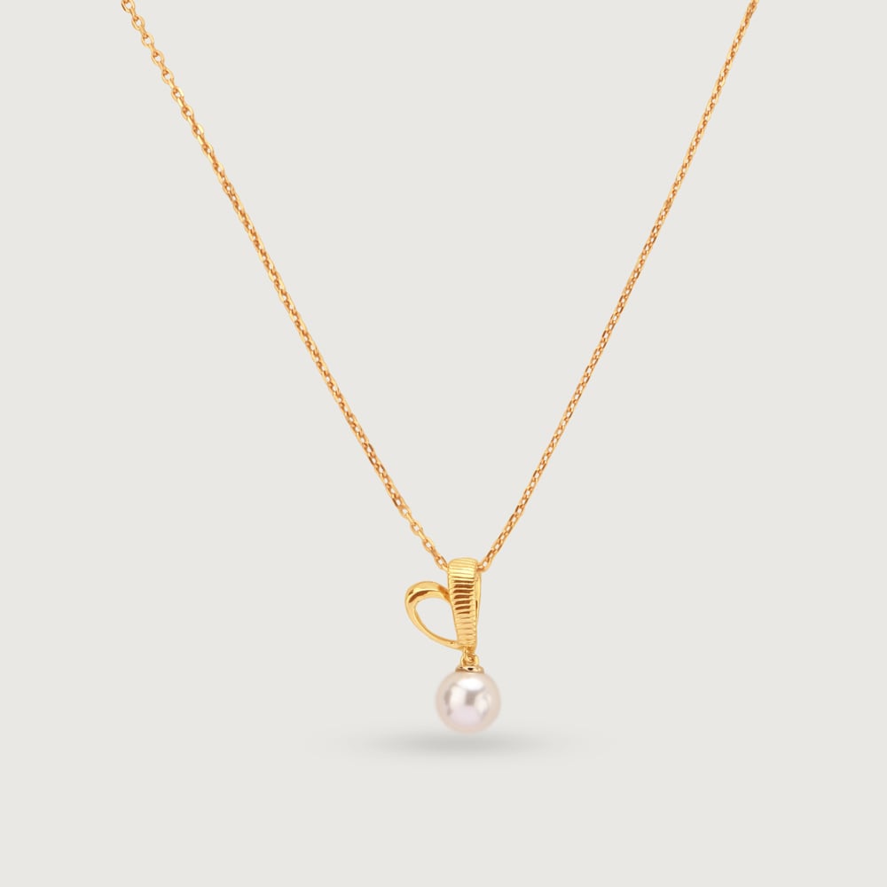 Ribbon Kiss Gold Pendant,,hi-res image number null
