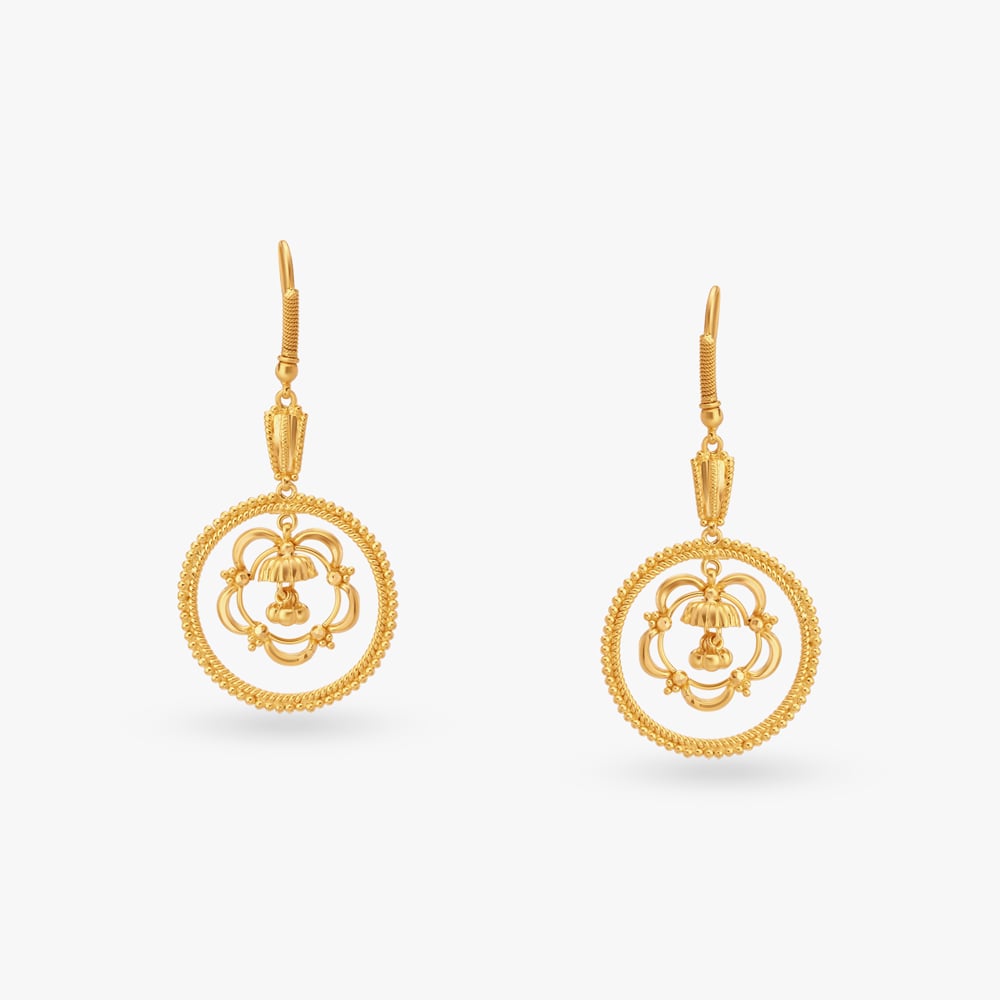 Circular Gold Hoop Earrings,,hi-res image number null