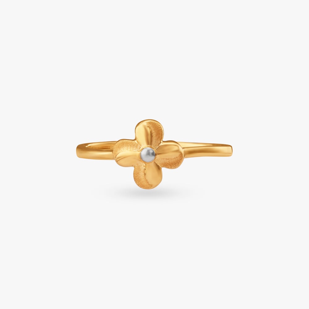 Petite Floral Gold Ring,,hi-res image number null