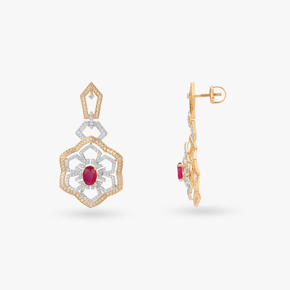 Symbol of Royalty Natural diamond Necklace Set,,hi-res image number null