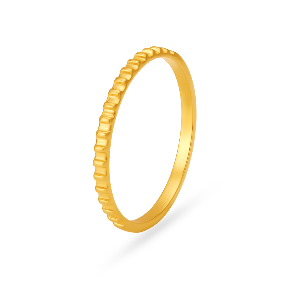 22 KT Yellow Gold Eclectic Abstract Finger Ring