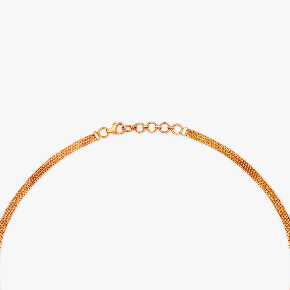 Leafy Glamour Diamond Necklace Set,,hi-res image number null