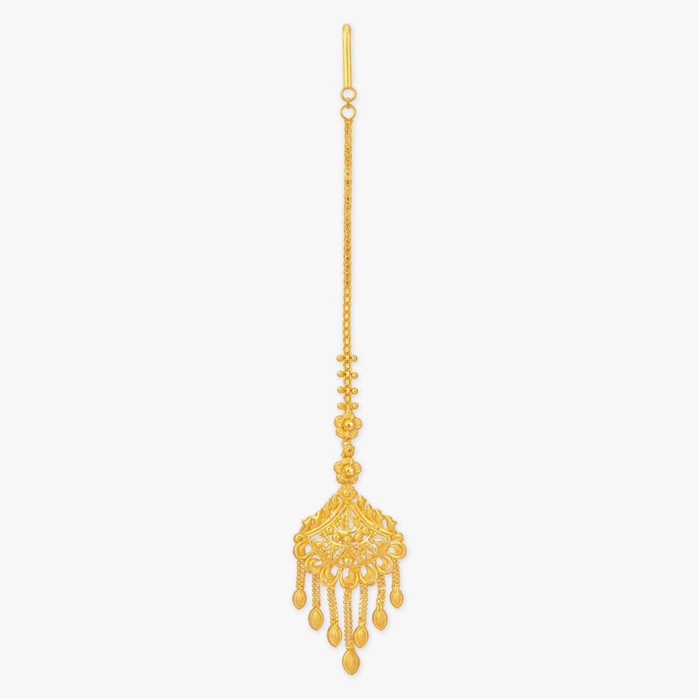 Jhaalar Lattice Gold Maang Tikka,,hi-res image number null