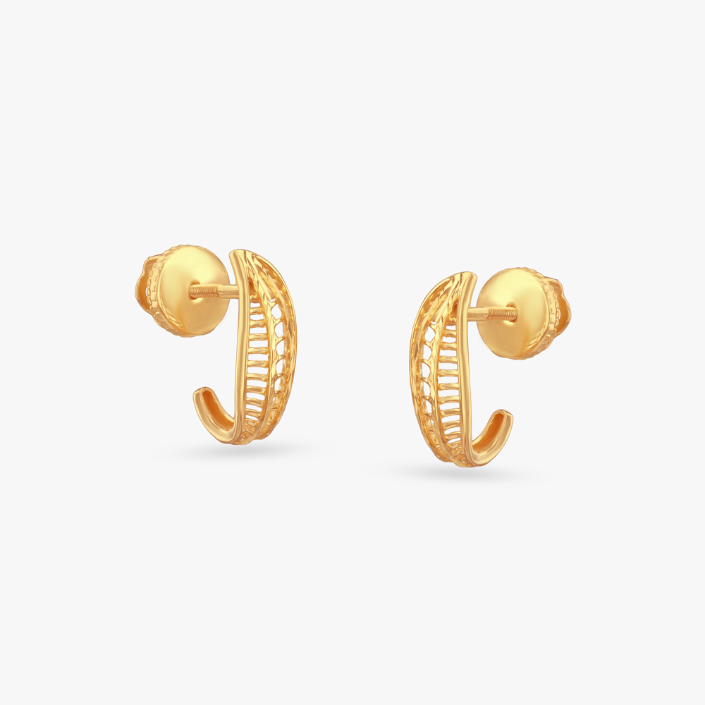 

Aurora Weave Gold Hoop Earrings