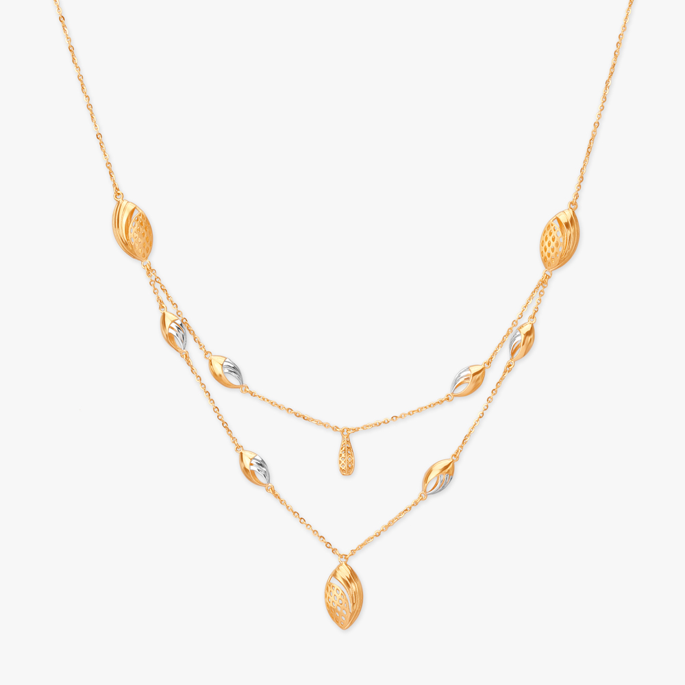 Contemporary Sculpted Gold Necklace Set,,hi-res image number null