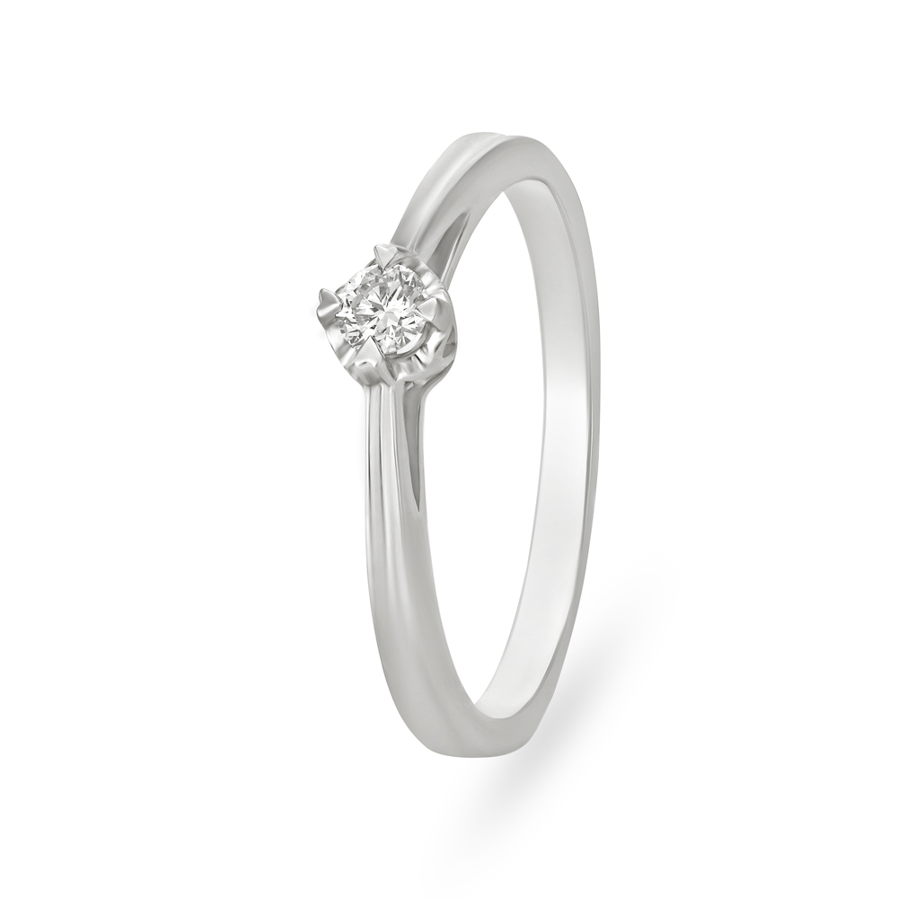 Enrapturing 950 Pure Platinum And Diamond Finger Ring