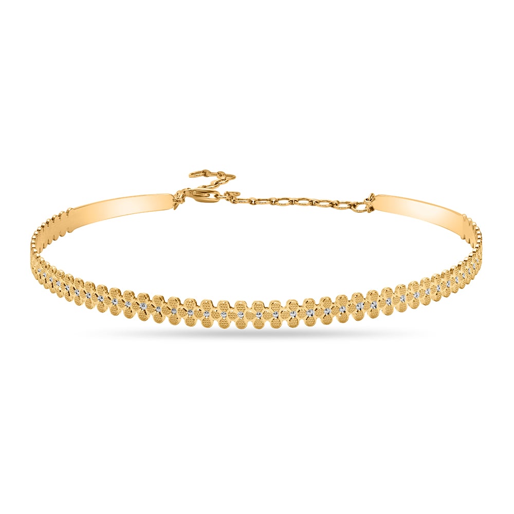 18KT Yellow Gold Floral Choker Neckwear,,hi-res image number null