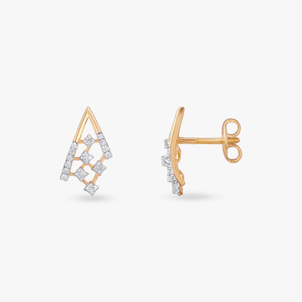 Dazzling Arrowhead Diamond Stud Earrings,,hi-res image number null
