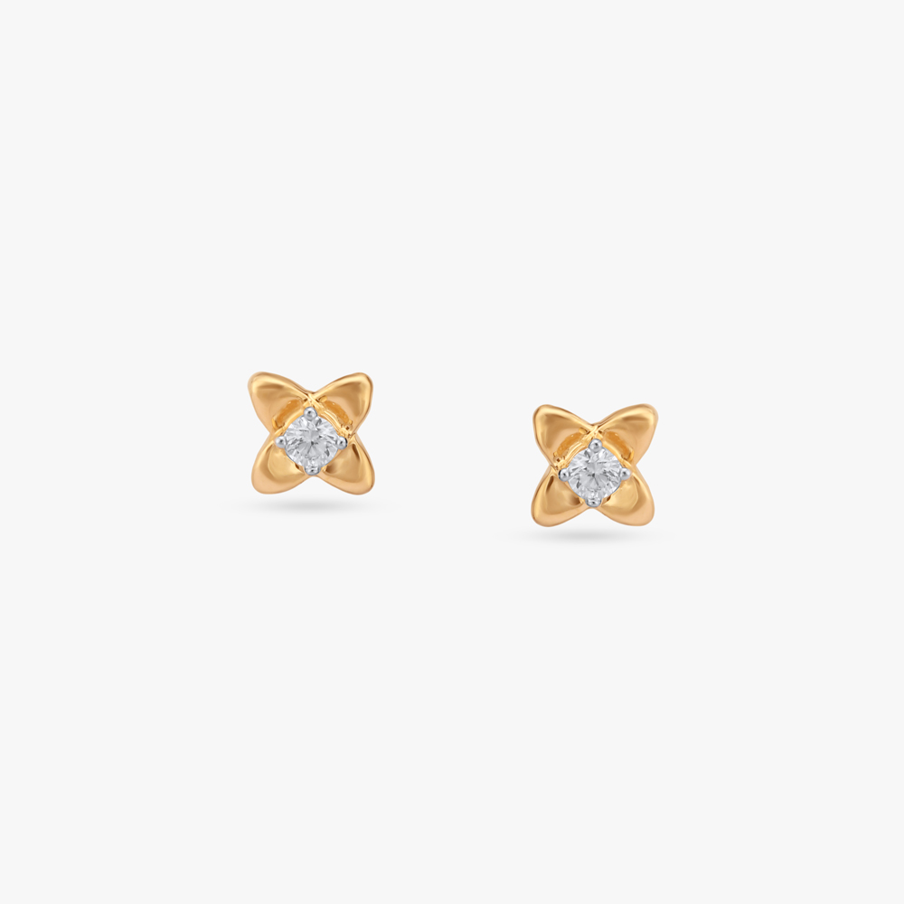 

Dainty Bloom Diamond Stud Earrings