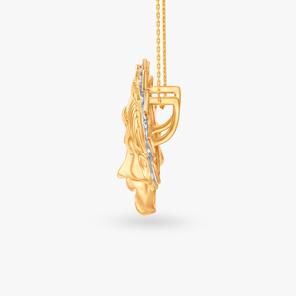 Veer Hanuman Diamond Pendant,,hi-res image number null