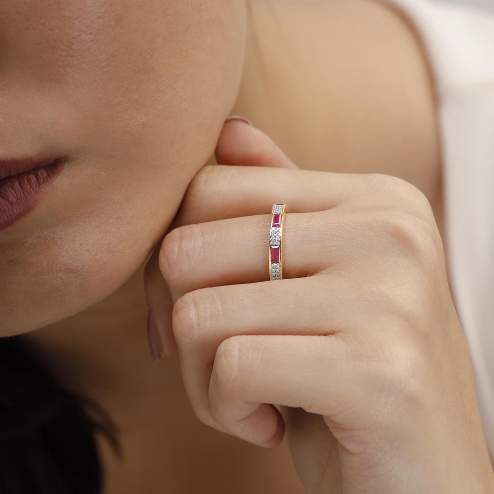 Crimson Rhythm Diamond Ring,,hi-res image number null