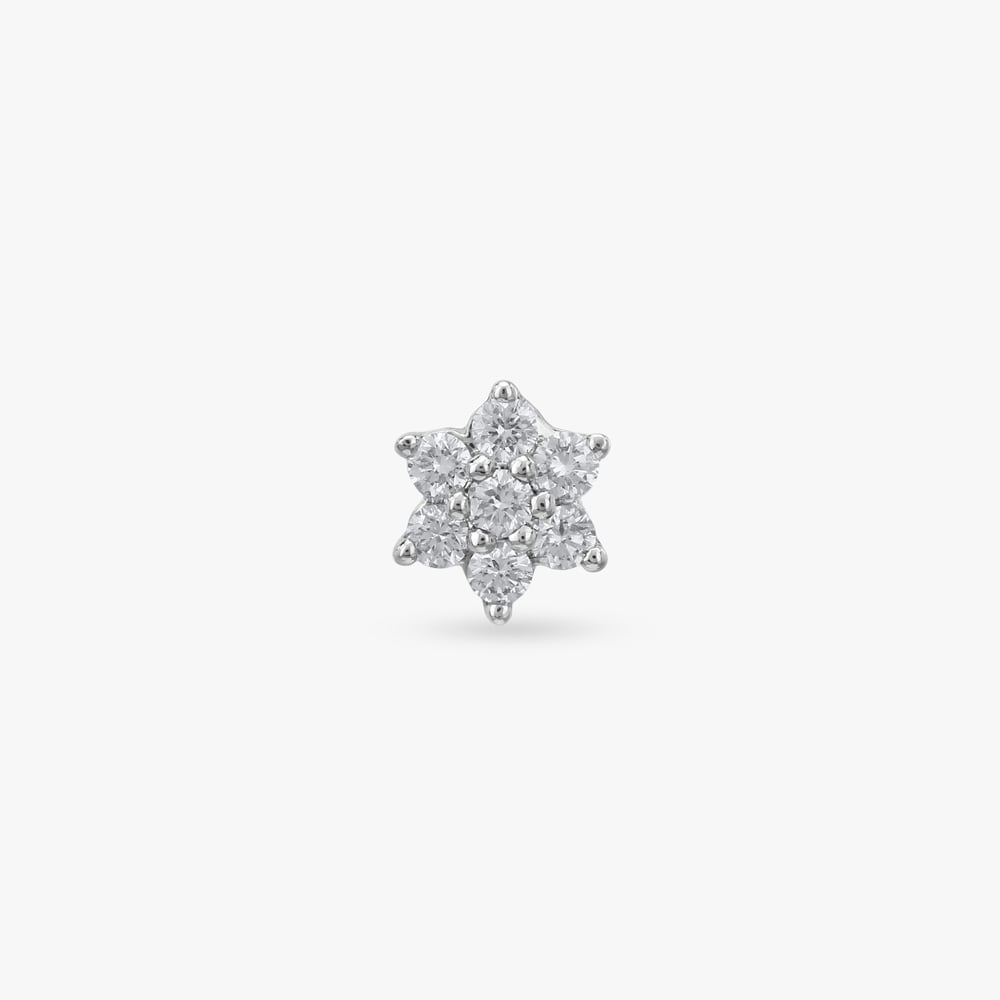 Celestial Blossom Diamond Nose Pin,,hi-res image number null