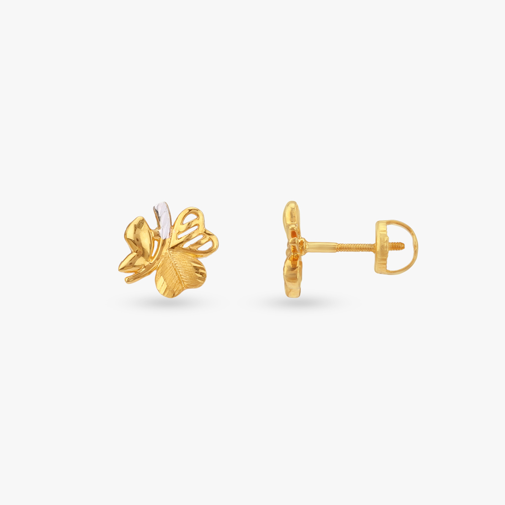 

Enchanted Flight Gold Stud Earrings