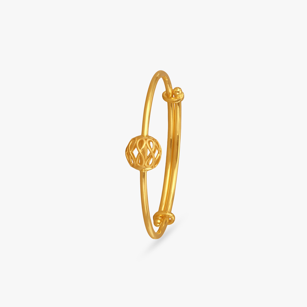 

Sweet Swirl Gold Bangle for Kids