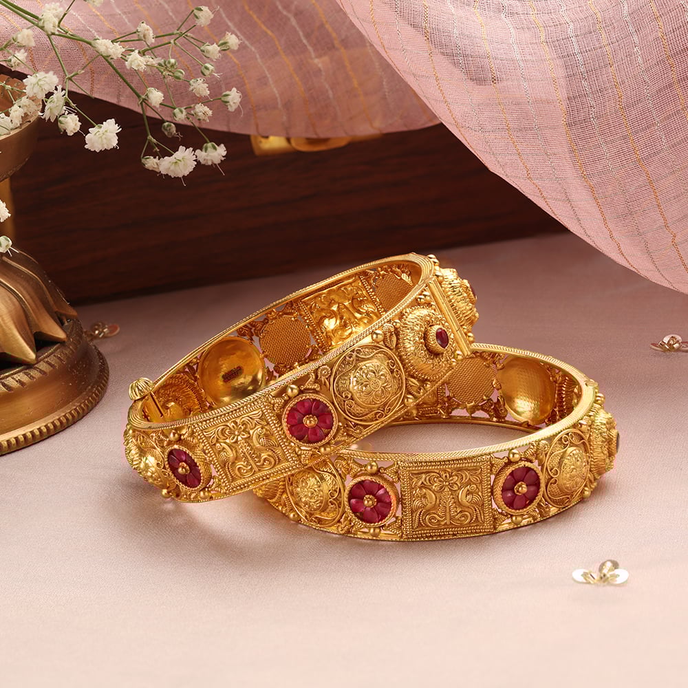 Floral Extravaganza Kada Bangle,,hi-res image number null